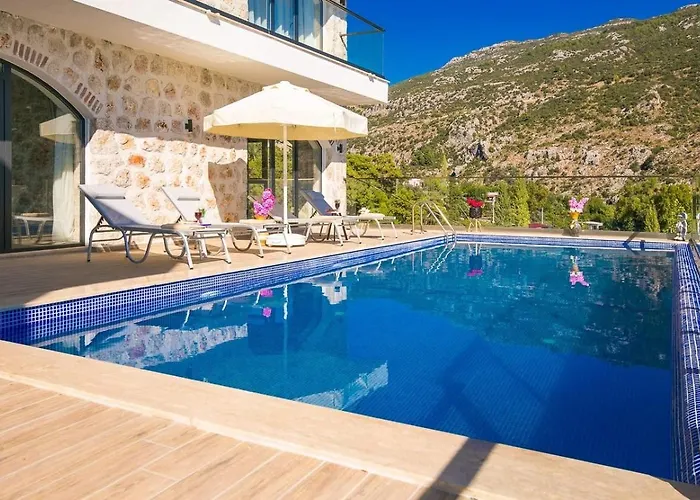 别墅 İslamlar 4 Bedroom Secluded With Private Pool Hot Tub 卡尔坎